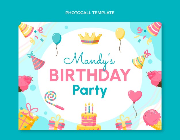 Hand drawn birthday photocall
