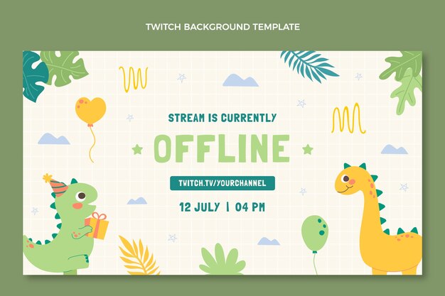 hand drawn birthday twitch background