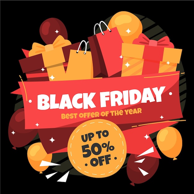 Free vector hand drawn black friday concept