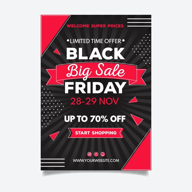 Hand drawn black friday flyer