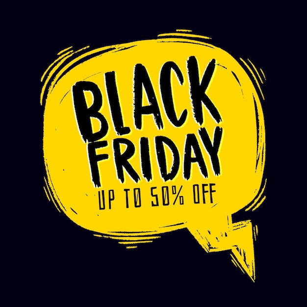 Hand drawn black friday lettering