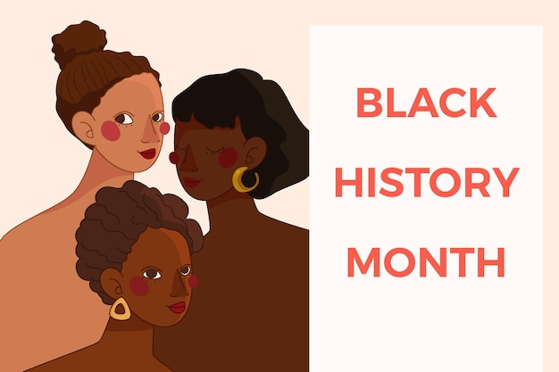 Free vector hand drawn black history month background