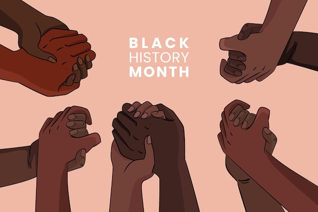 Free vector hand drawn black history month background