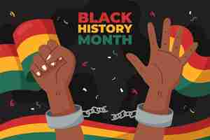 Free vector hand drawn black history month background