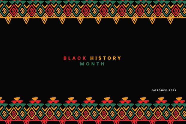 Hand drawn black history month background