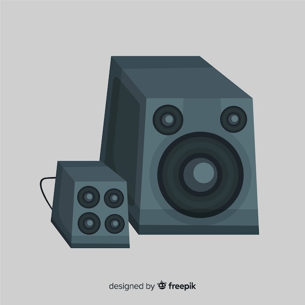 Hand drawn black speaker background