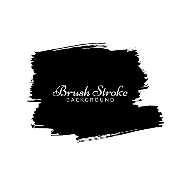 Hand drawn black watercolor brush stroke design vector