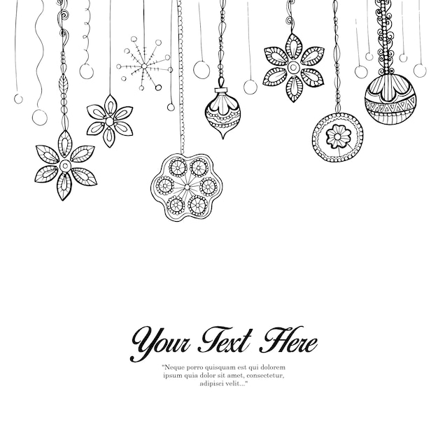 Free vector hand drawn black & white bells background