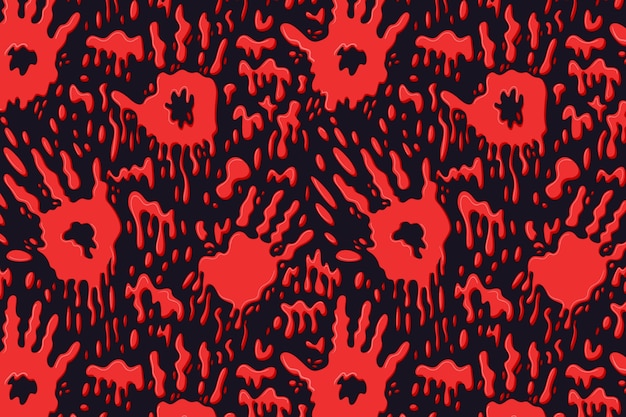 Free vector hand drawn blood handprint background