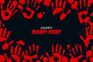 Free vector hand drawn bloody handprint background