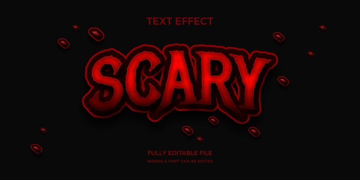 Free Vector hand drawn bloody text effect