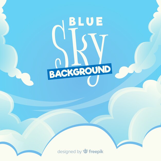 Free Vector hand drawn blue sky background