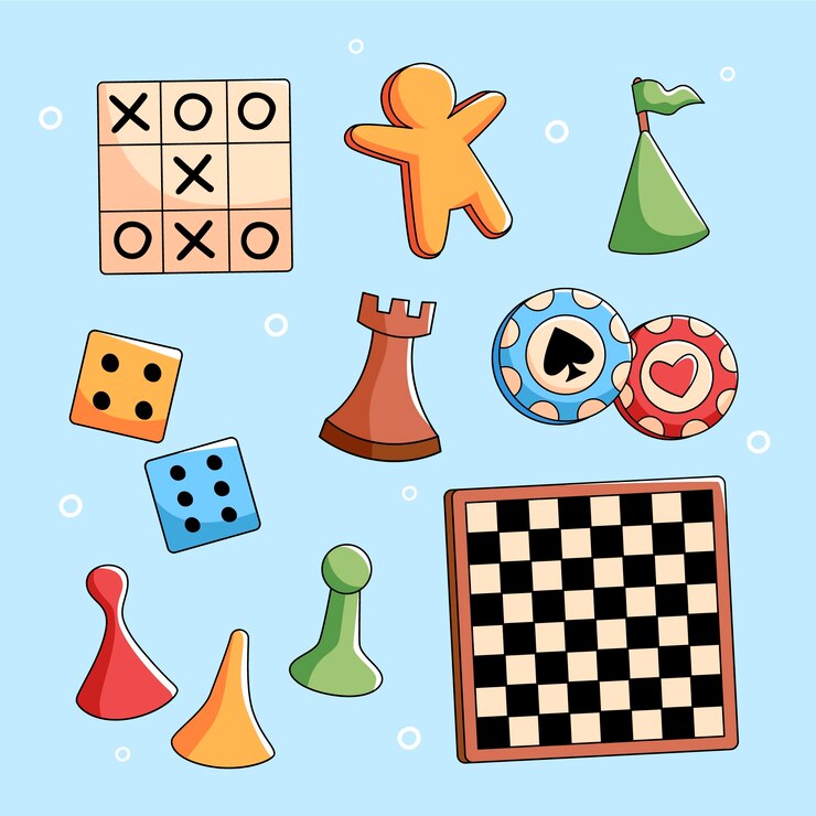Free Vector hand drawn board games element