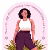 Free vector hand drawn body positive illustration