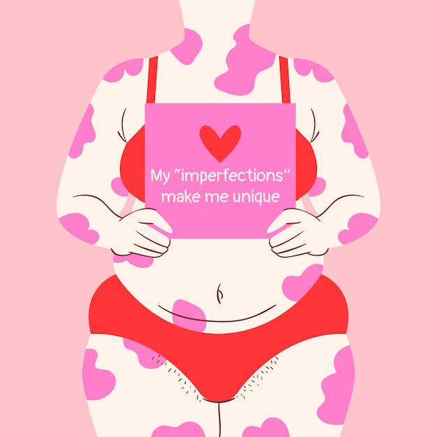 Hand drawn body positive illustration