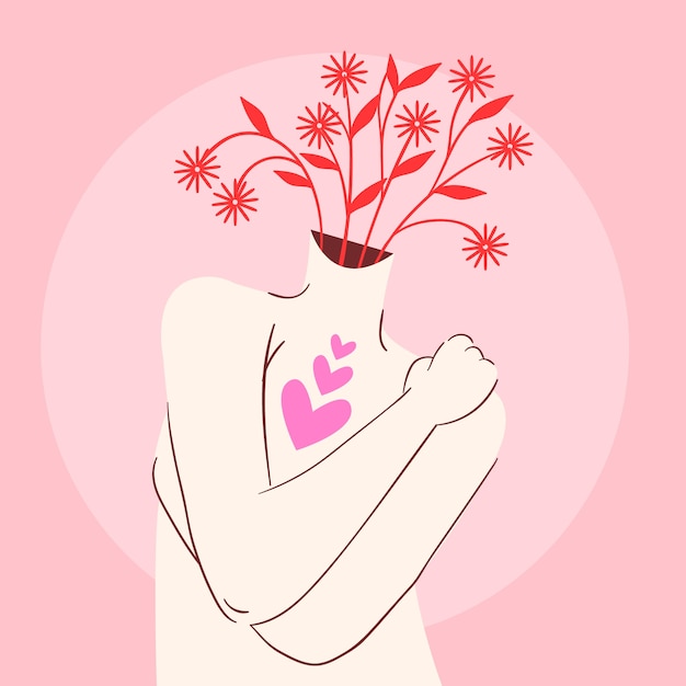 Hand drawn body positive illustration