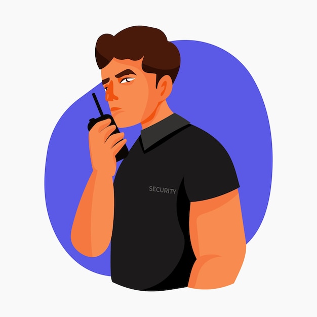 Free vector hand drawn bodyguard illustration