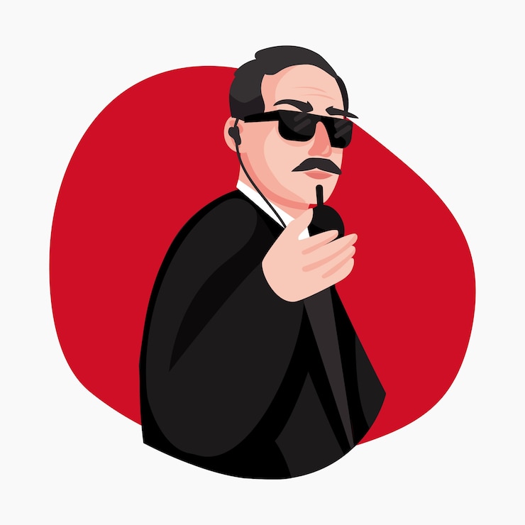 無料Vector 手描きのボディー ガードの図