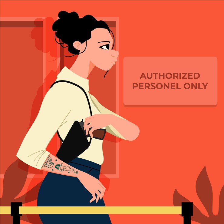 Free Vector hand drawn bodyguard illustration