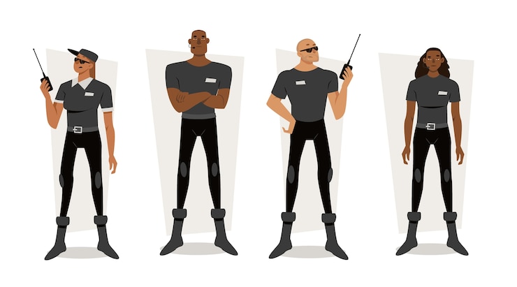 Free Vector hand drawn bodyguard illustration