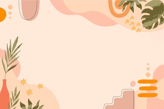 Free vector hand drawn boho background