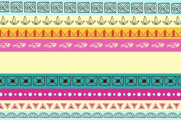 Free vector hand drawn boho background