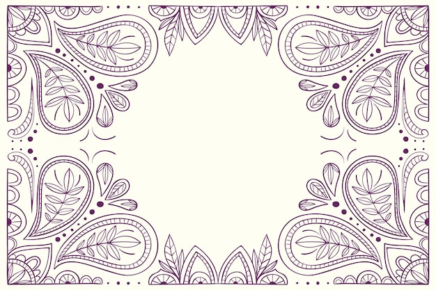 Free vector hand drawn boho background