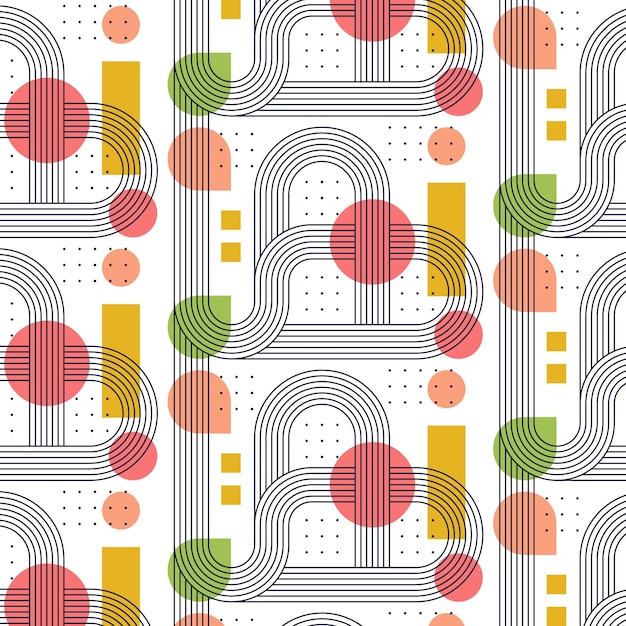 Free vector hand drawn boho geometric pattern design