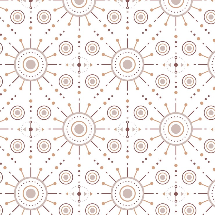 Free Vector hand drawn boho geometric pattern design