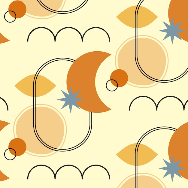 Free Vector hand drawn boho geometric pattern