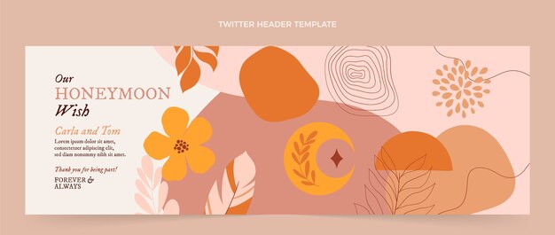 hand drawn boho honeymoon twitter header