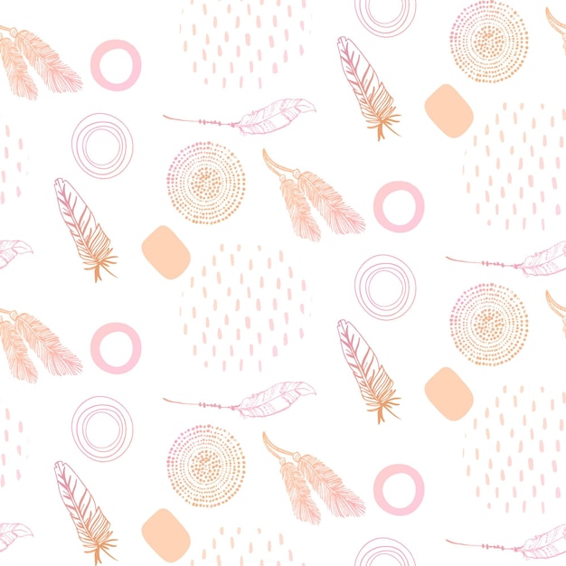 Free vector hand drawn boho pattern design