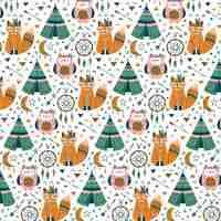 Free vector hand drawn boho pattern design