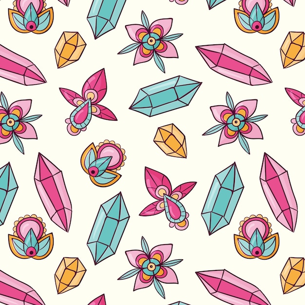 Hand drawn boho pattern design