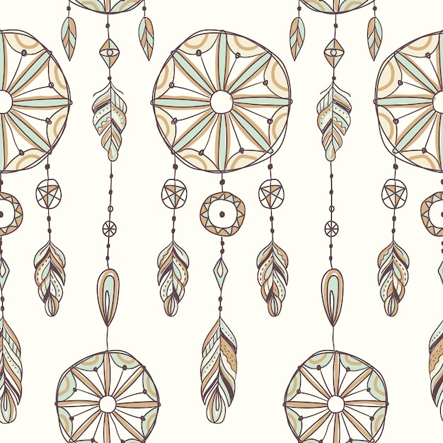 Free vector hand drawn boho pattern design