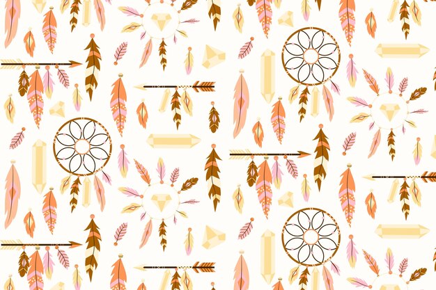 hand drawn boho pattern