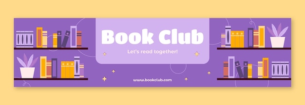 Edit this Hand-drawn Book Club Profile Discord Banner template for free