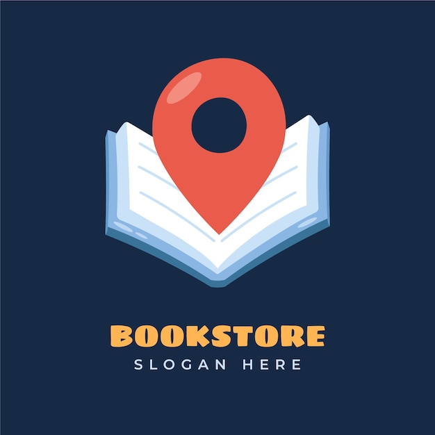 Free vector hand drawn bookstore logo