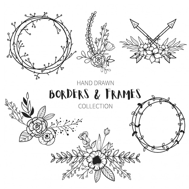 Hand Drawn Border & Frame Collection 