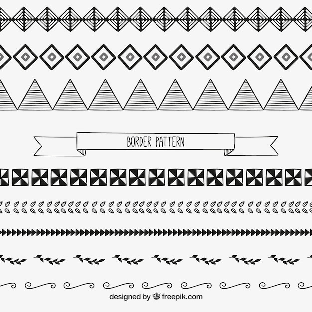 Free vector hand drawn border pattern