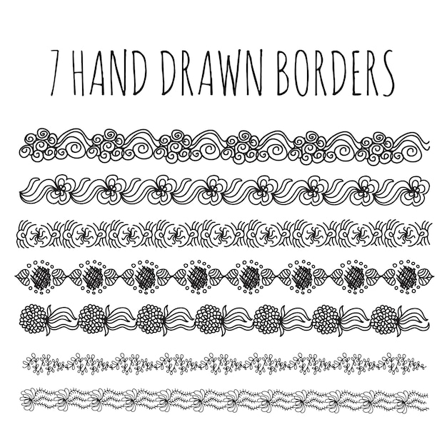 Raccolta confini disegnati a mano