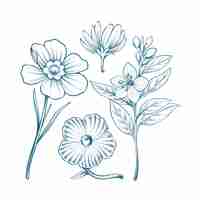 Free vector hand drawn botanical drawing illustration