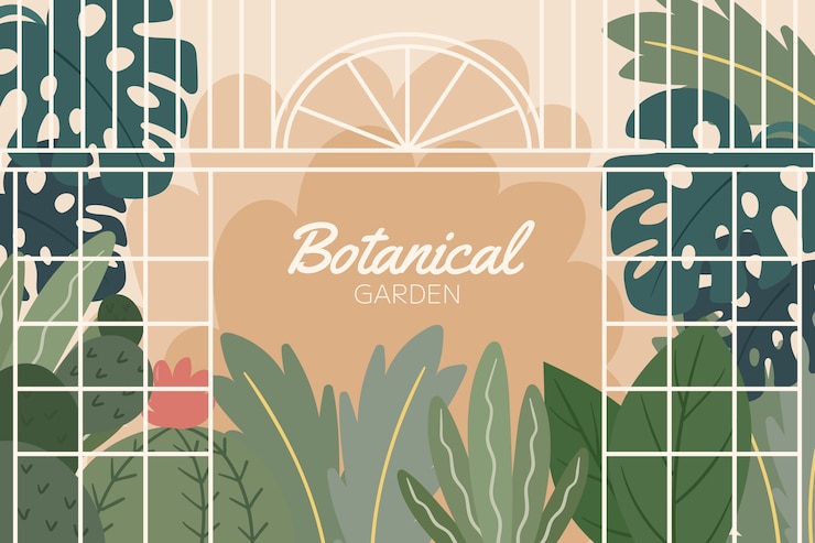 Free Vector hand drawn botanical garden background