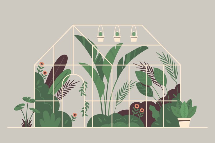 無料Vector 手描きの植物園のイラスト