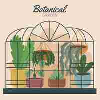 Free vector hand drawn botanical garden illustration