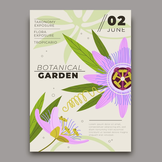 Free vector hand drawn  botanical garden poster design