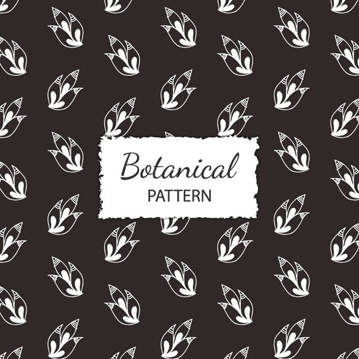 Free Vector hand drawn botanical pattern background