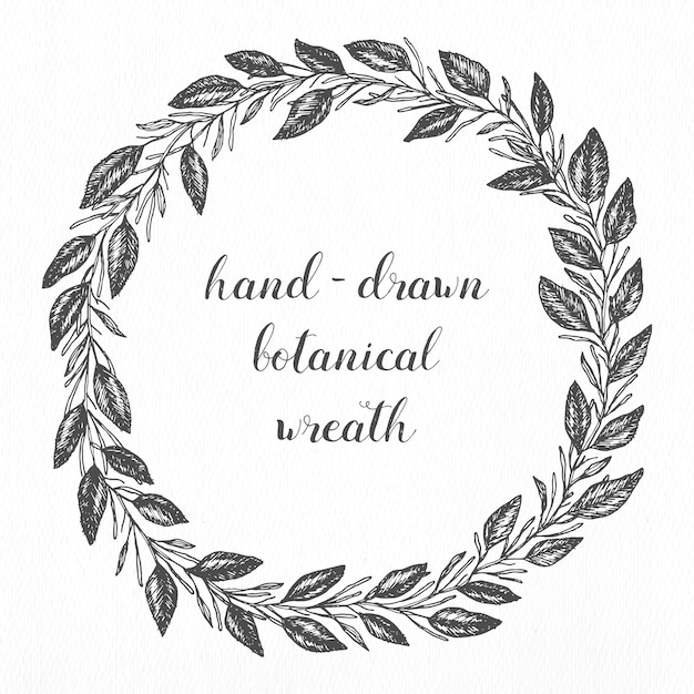 Free vector hand drawn botanical wreaths