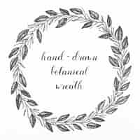 Free vector hand drawn botanical wreaths