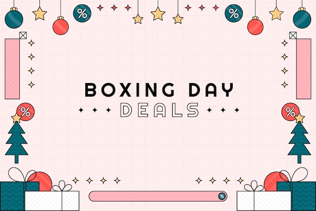 Free vector hand drawn boxing day background